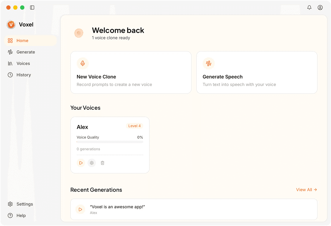 Voxel app screenshot